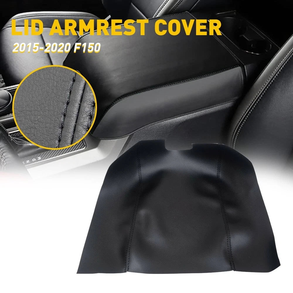 Leather Center Console Lid Armrest Cover for Ford F150 (2015–2020)