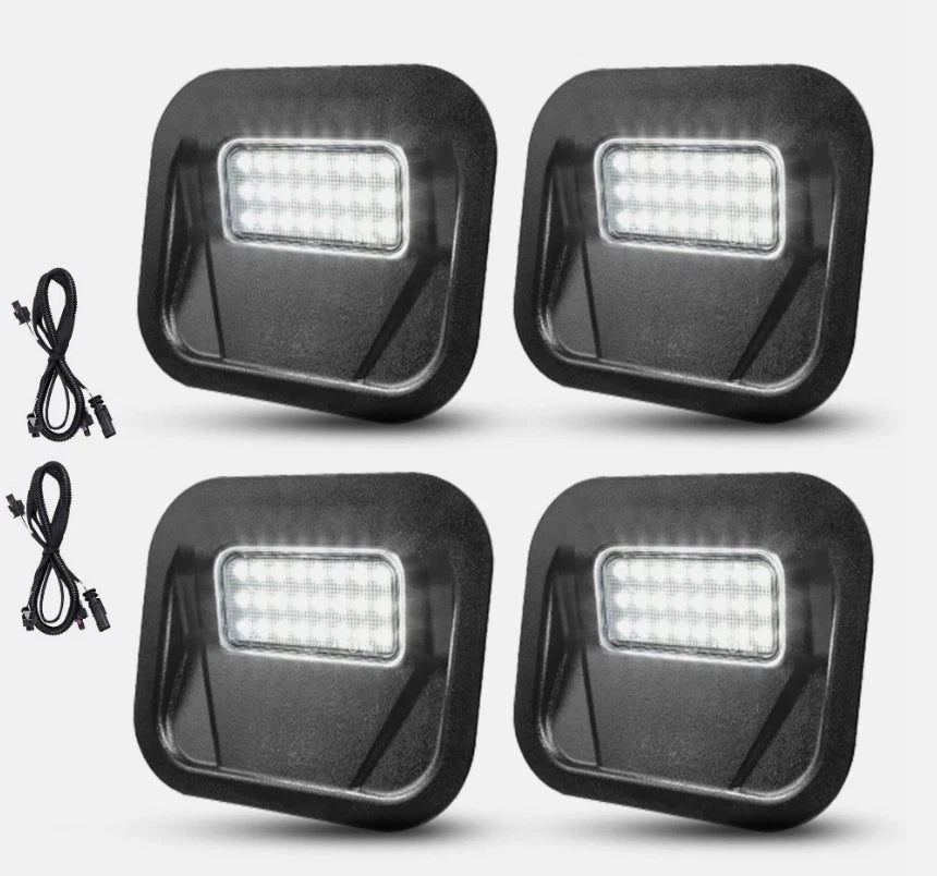 Set of 4 LED Tailgate Step Lights for GMC Sierra, Chevy Silverado 2500HD, 3500HD (2020–2022)