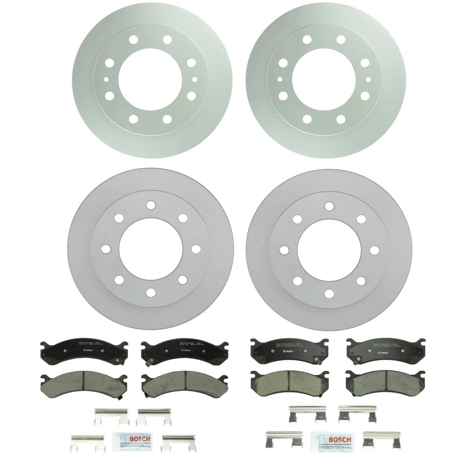 Set of 4 Bosch Brake Kit Disc Rotors & Ceramic Pads for Chevy GMC V8