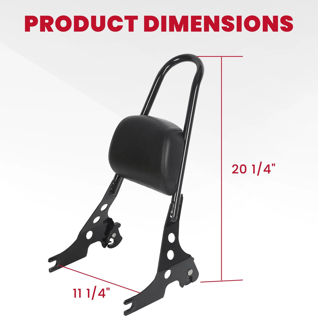 Detachable Sissy Bar Backrest for Harley Sportster 883 1200 XL (2004–2022)