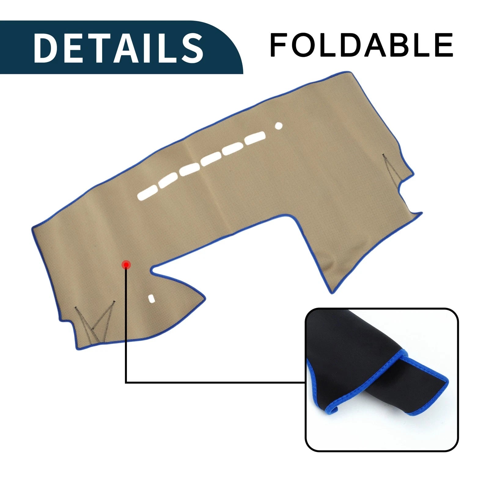Dashboard Cover Mat for Mazda Premacy (2007–2016) Black Blue