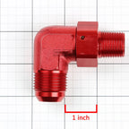 12AN AN12 90 Degree Male to 1/2"-14 NPT Fitting Adapter for Automotive
