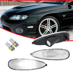 Clear White LED Front Bumper Side Marker Lights for Pontiac GTO (2004–2006)