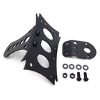 HTT Motorcycle Side Mount License Plate for Custom Bikes (Black)