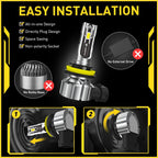 AUXITO H11 H8 LED Headlight Bulb Kit for Low Beam (6500K, 200W, 80000LM)