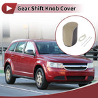 1Pc Gear Shift Knob Cover for Dodge Journey (2011–2020) Black Beige