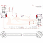 Set of 6 Front Sway Bar Inner Outer Tie Rod Ends for Toyota Sienna (2004–2010)