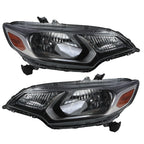 Set of 2 Front Headlights for Honda Fit (2015–2017) Left + Right Clear Lens