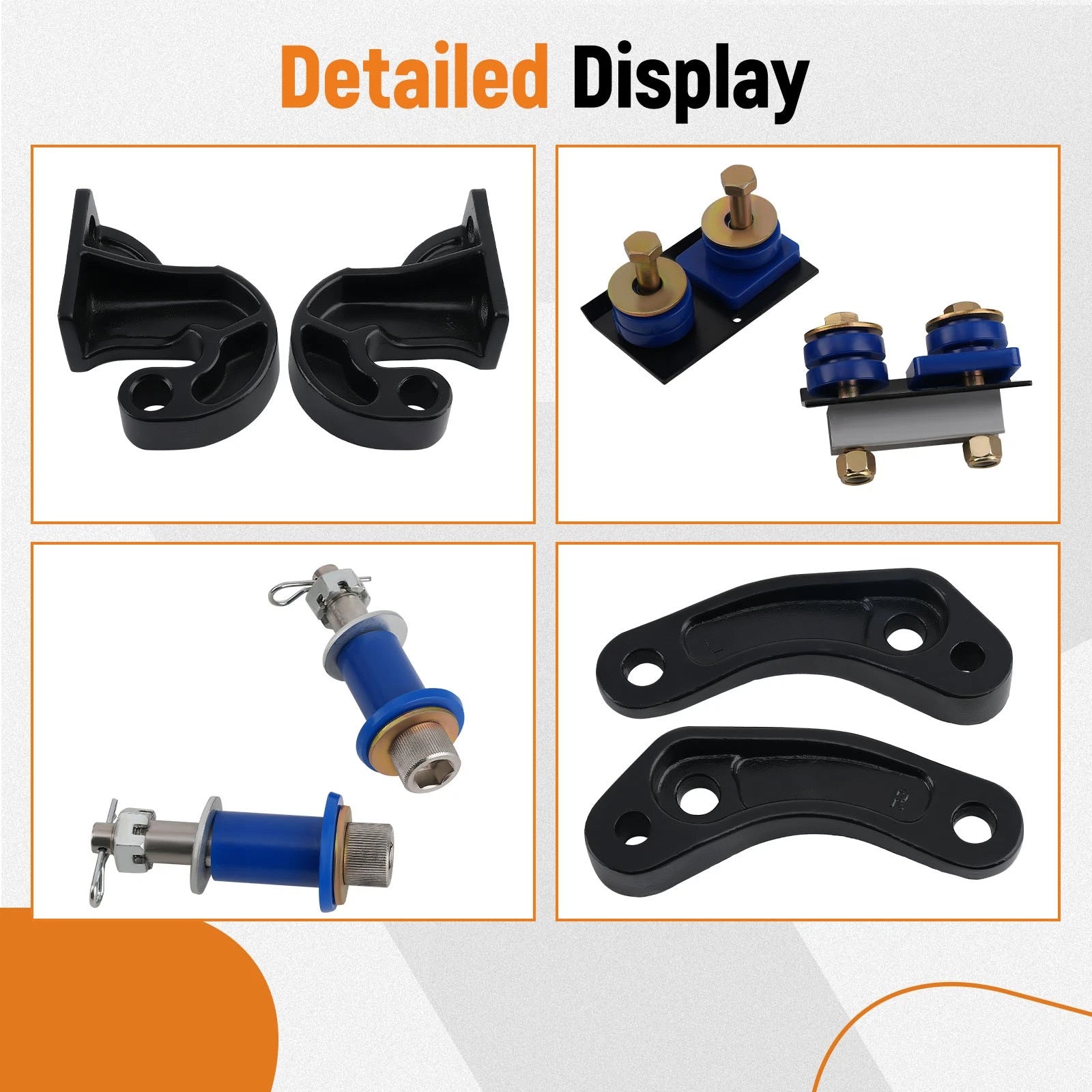 1 Pair Pivot Assemblies & Mounts & Bolt Kit for Peterbilt 379, 378 (1994–2007)