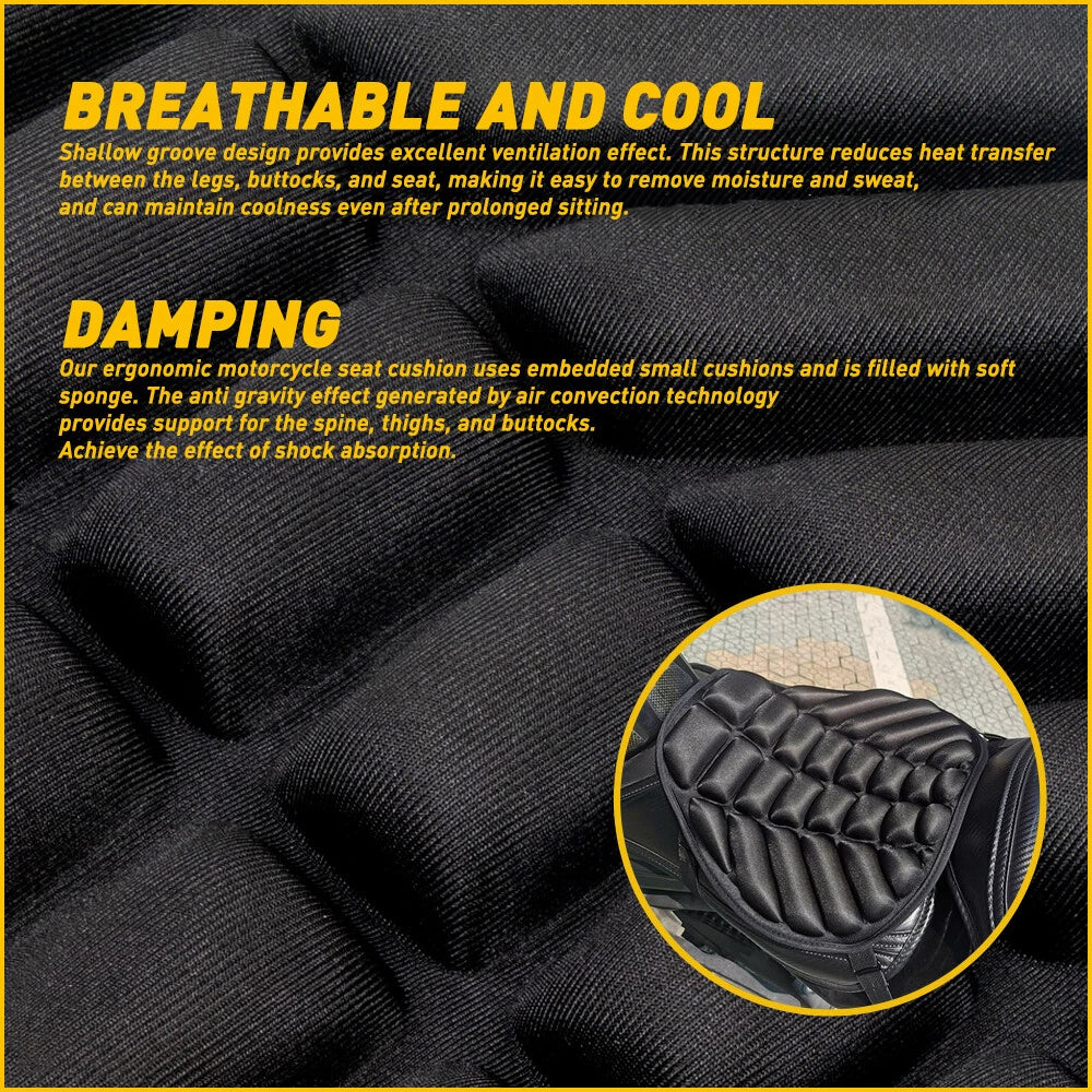 Motorcycle Seat Cushion for Motorcycle (Universal Fit)