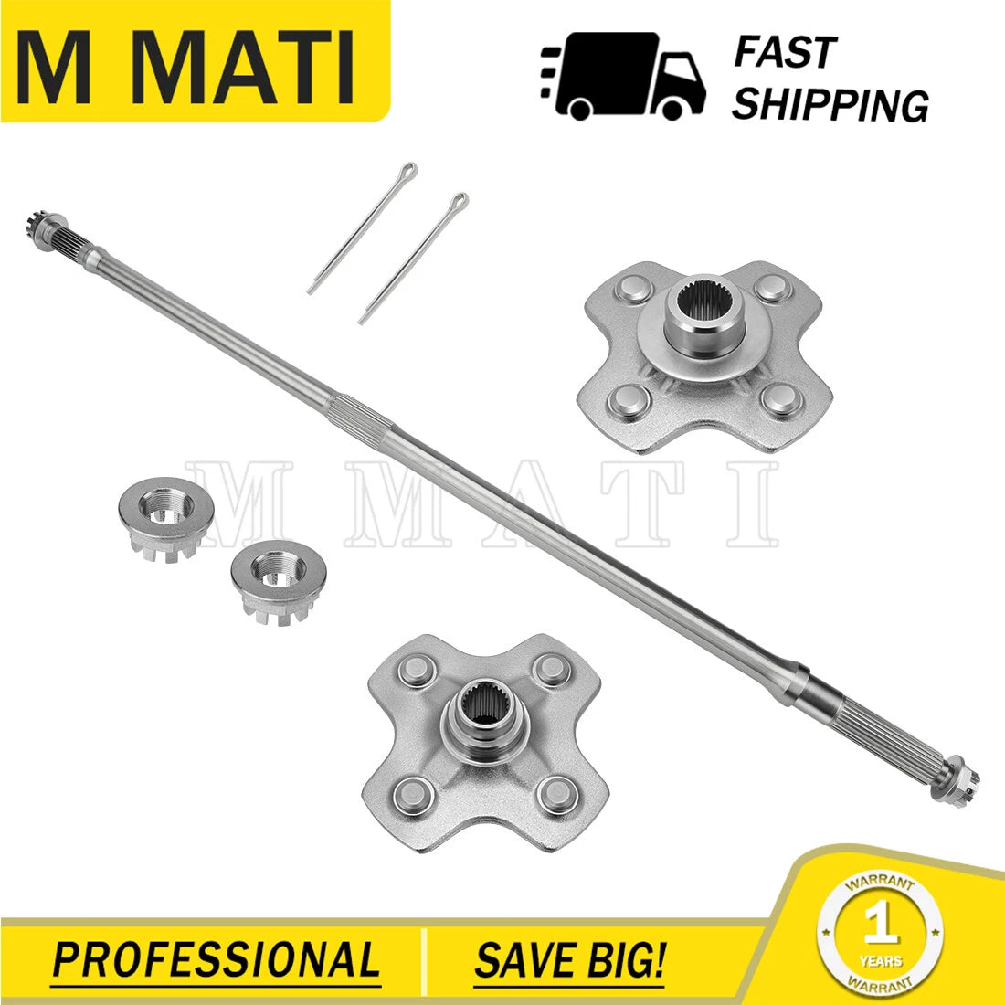 Rear Wheel Axle & Hubs for Honda TRX 500 Foreman/Rubicon (2005–2014)