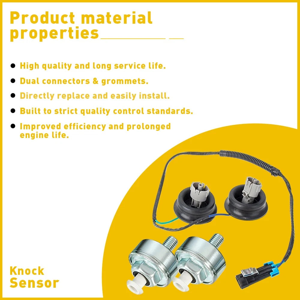 2Pcs Knock Sensor for GM LS1 LQ4 LQ9 (1997-2009)