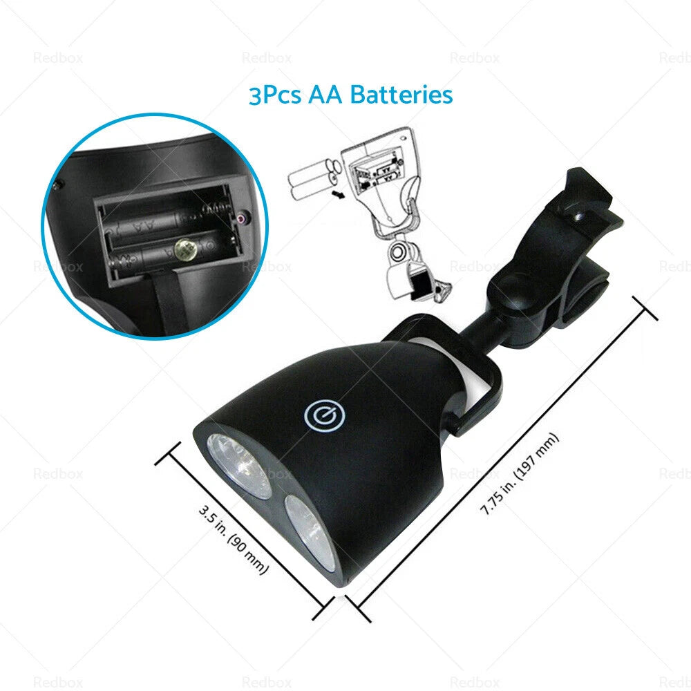 LED BBQ Grill Light with 10 LEDs for Outdoor Use