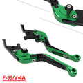 Green Extendable Brake Clutch Levers for Aprilia Tuono V4 1100RR 17-21