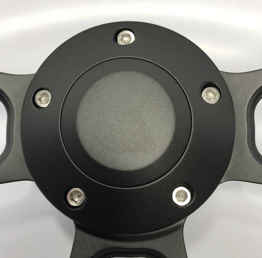 14 Inch Billet Aluminum Steering Wheel with Horn Button for Universal Fit (All)