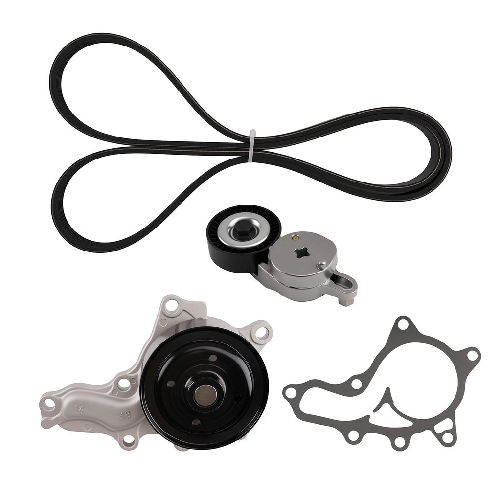 Serpentine Belt Tensioner Water Pump Kit + Belt for Toyota RAV4 (2009–2018) 6PK1255