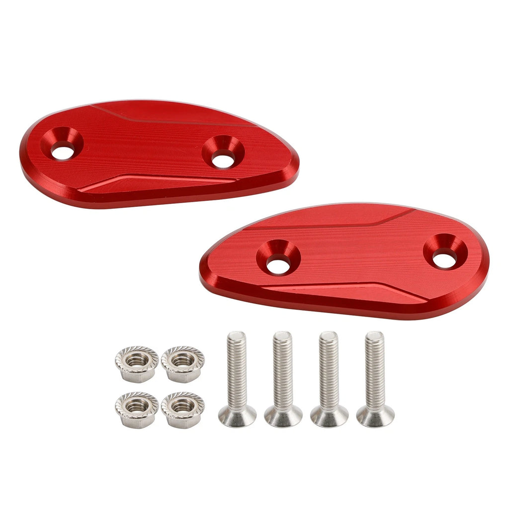 Red Mirror Delete Blanking Block Off Plates for Honda CBR1000RR (2008–2023)