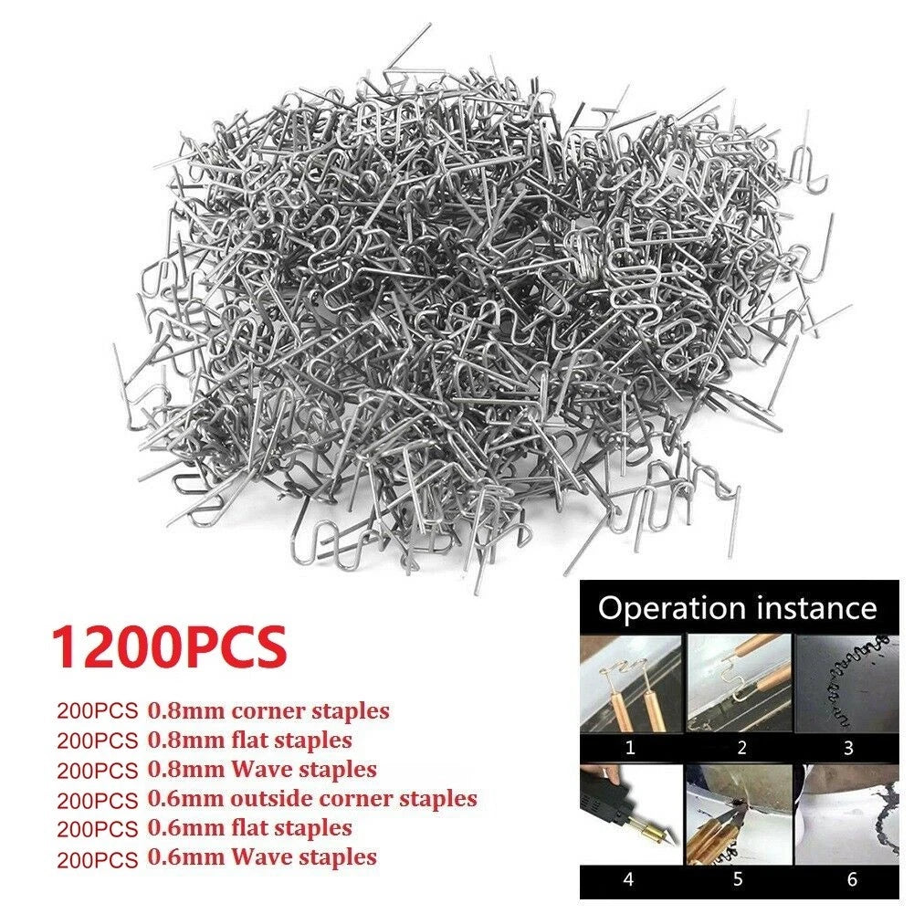 1200pcs Hot Staples for Car Bumper Fender Welder Repair Kit