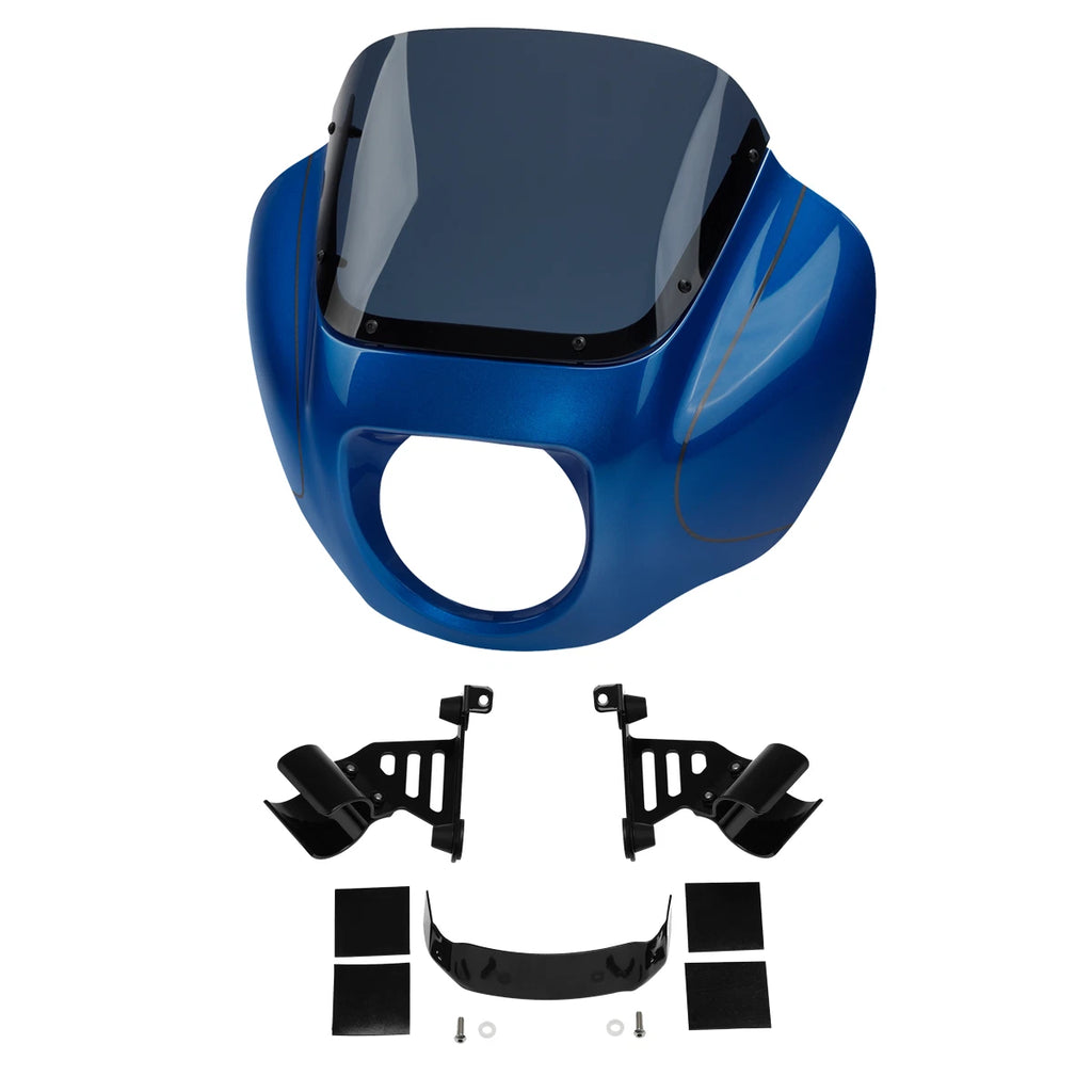 Fairing Windshield Bracket for Harley Softail FXBB FXLR FXST (2018–2023) Electric Blue