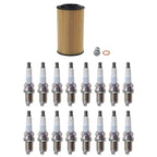 Wix Engine Oil Filter & NGK 16 Spark Plugs Kit for Mercedes W163 CL55 AMG (1999–2006)
