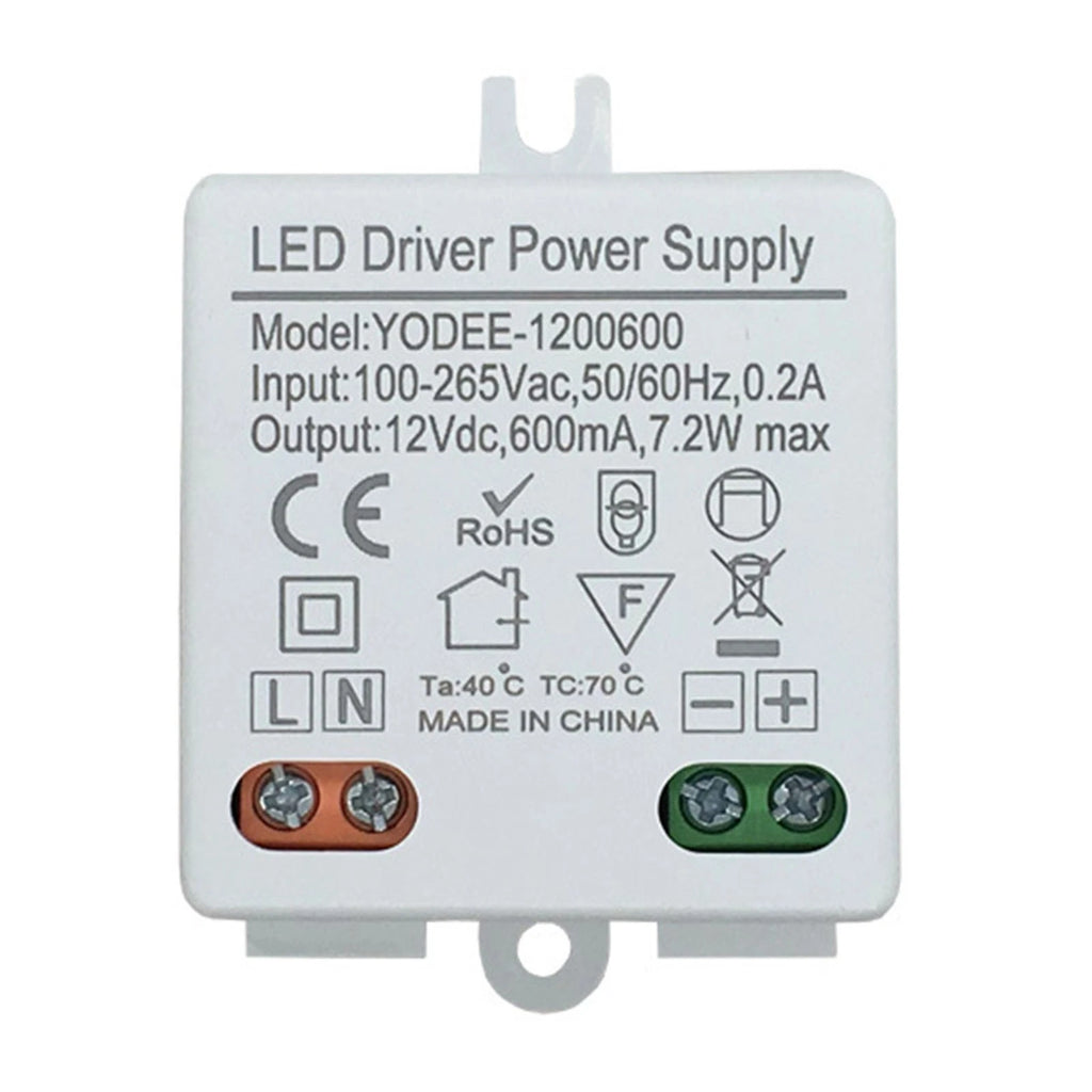 LED Driver Power Supply 12V 7.2W for LED Doorbells and Displays