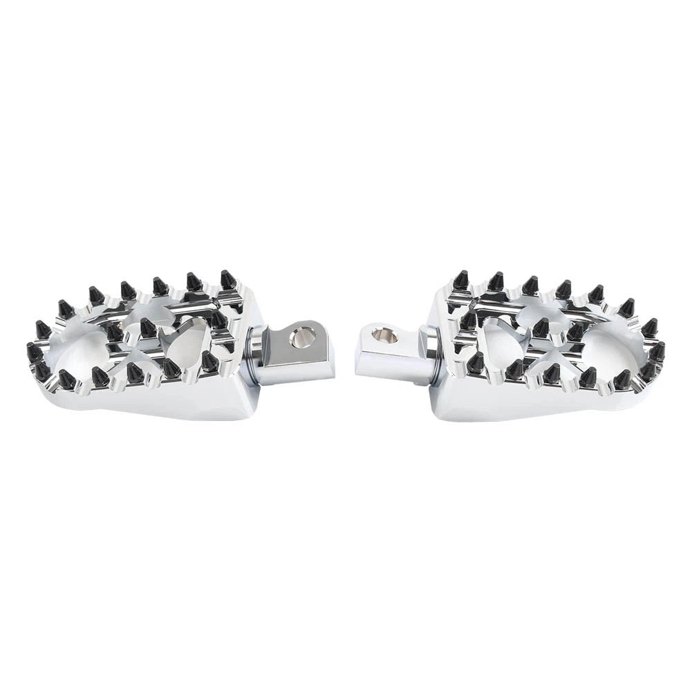 2X CNC Wide Fat Foot Pegs for Harley Dyna Sportster Fatboy