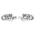 2X CNC Wide Fat Foot Pegs for Harley Dyna Sportster Fatboy