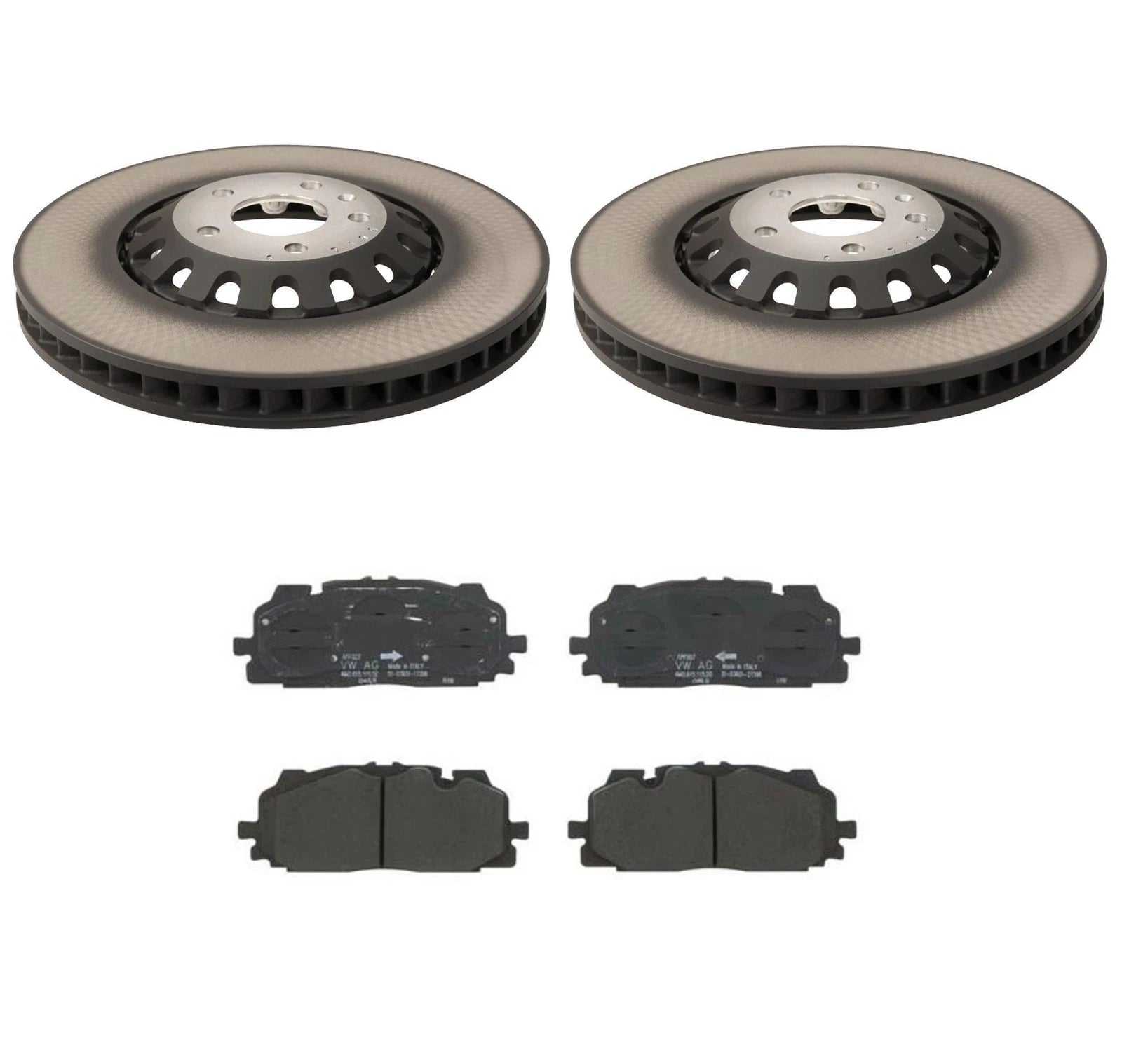 Front Brake Kit 375mm Disc Rotors & Pads for Audi Q7 Q8 (2019–2021)