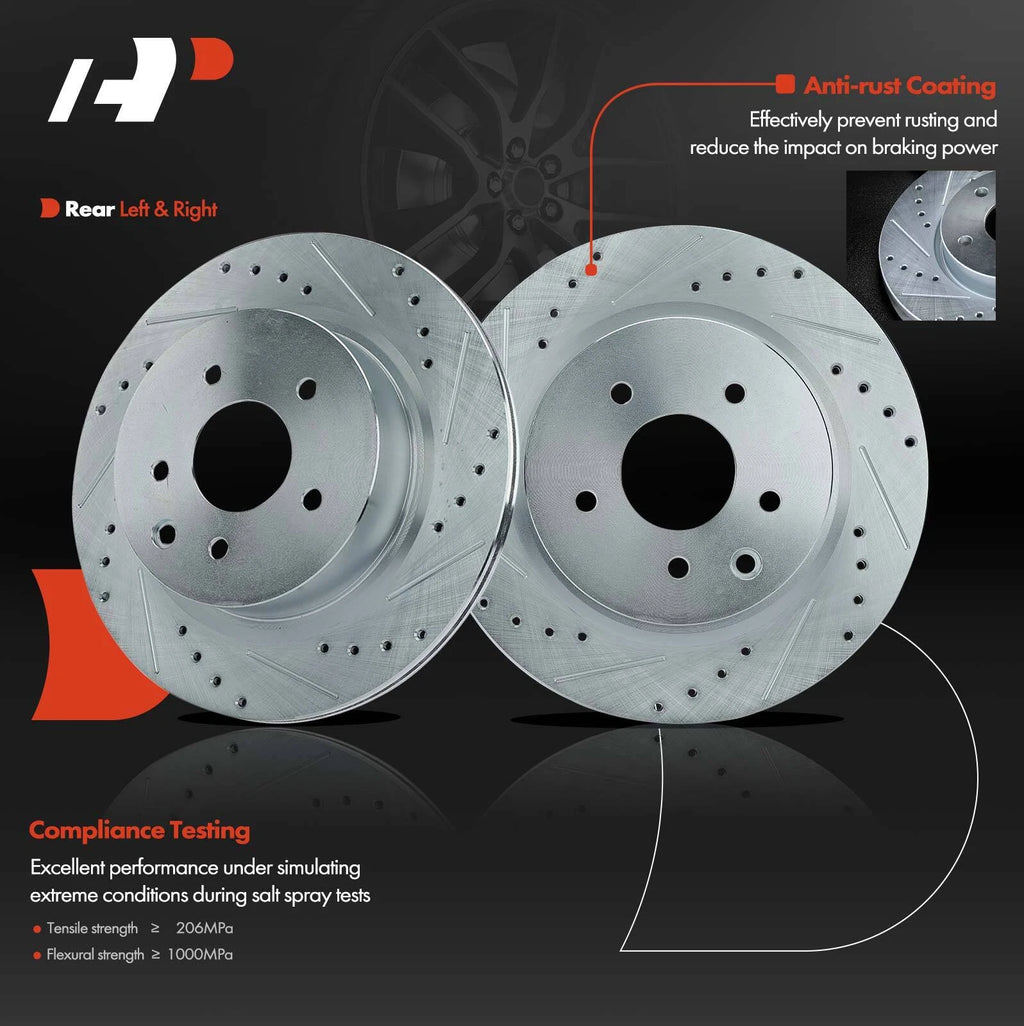 Drilled Brake Rotors for Nissan Maxima, 370Z, INFINITI QX50 (2016–2023)