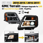 Full LED Headlights Conversion for GMC Terrain (2010–2017) W/ Harness