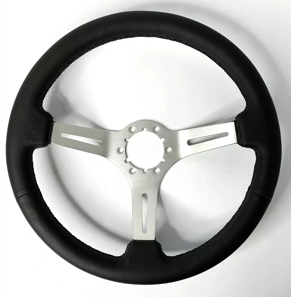 Steering Wheel Leather Grip 6 Hole Slotted for Universal Car (2005–2018)