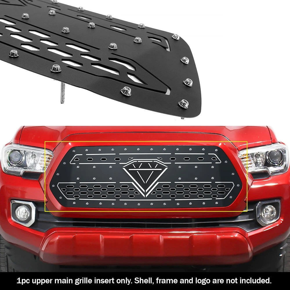 Upper Stainless Double Layer Grille Insert for Toyota Tacoma (2016-2017)