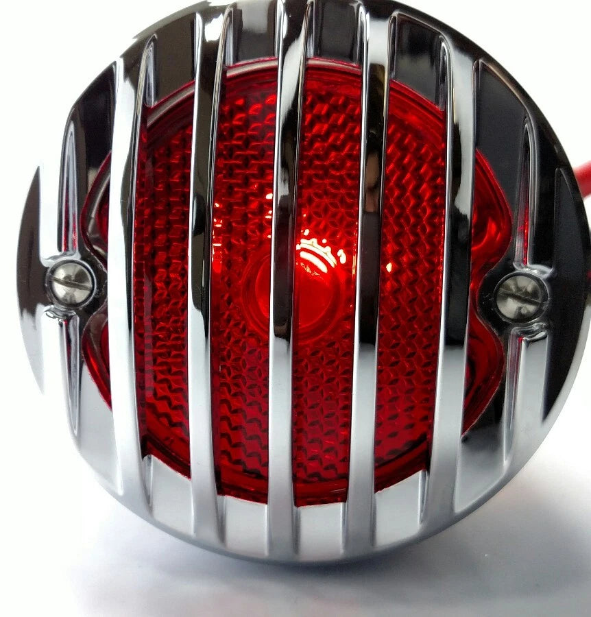Left Driver Tail Light for 1933-1936 Ford Car Chrome Grille Bezel 12V