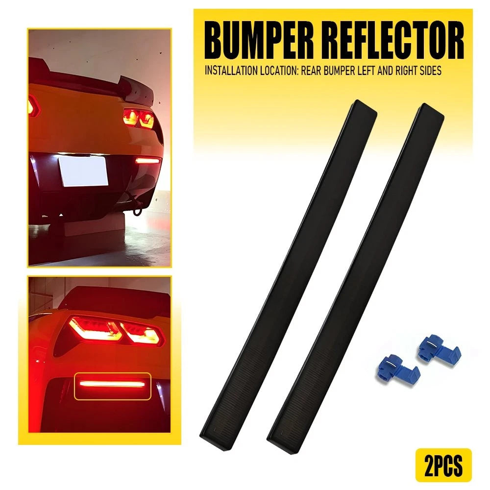 Smoked Red LED Rear Bumper Reflector Lights for Chevrolet Corvette C7 (2014–2019)