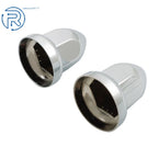 Set of 40 Chrome 33mm Lug Nut Covers for Semi Trucks