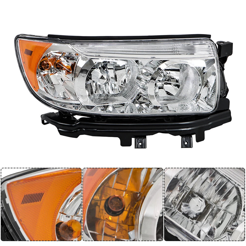 Headlight Assembly for Subaru Forester (2006–2008) Right Halogen Chrome