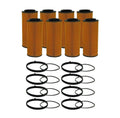 Set of 8 Wix 57204 Engine Oil Filters for (Metal Free)