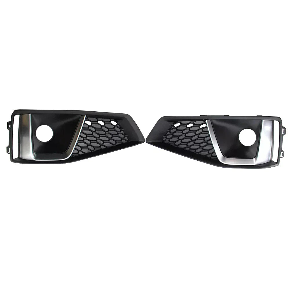 Front Bumper Fog Light Grille Cover w/ACC Hole for AUDI A4 (2017–2020)