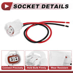 Set of 2 Side Marker Light Socket Wiring for Toyota Camry  No.90980-11156