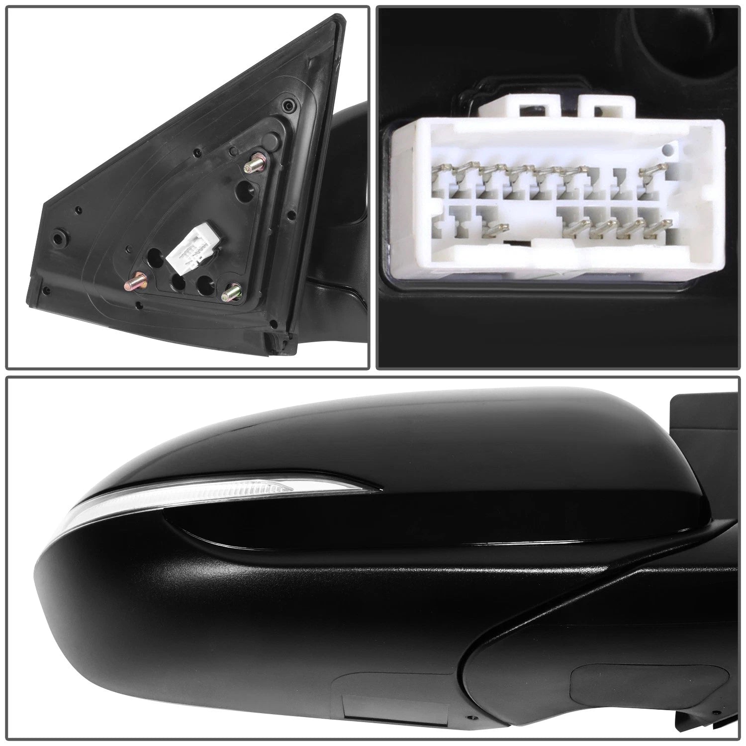 LED Headlight Lamp for Chevy Silverado 1500-3500 (2007–2014) Black/Amber