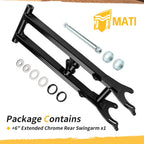 Set of 2 Extended Rear Swingarm for Yamaha Banshee YFZ350 (1987–2006) +6" Black