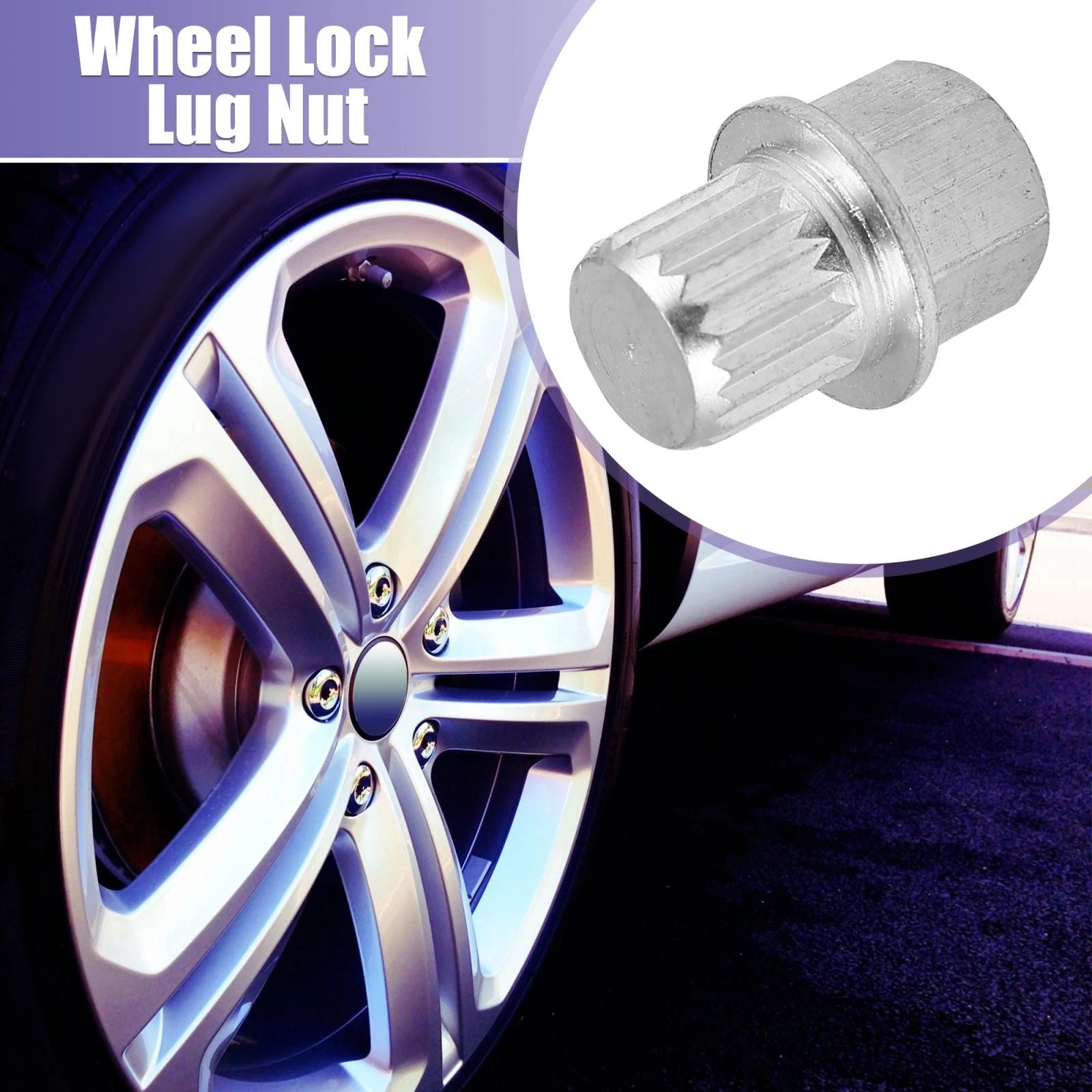 Anti Theft Wheel Lock Lug Nut Screw Removal Key for VW Audi (ABC8)