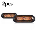 2X LED Side Marker Lights for Truck (DC 12V-24V) - Yellow 3.38in