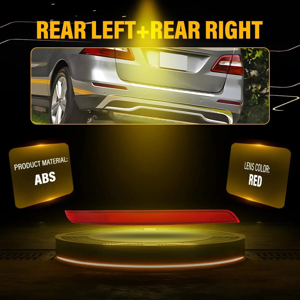 Pair Rear Bumper Reflector Lens for Mercedes W166 ML63 ML350 ML550 (2012–2015)