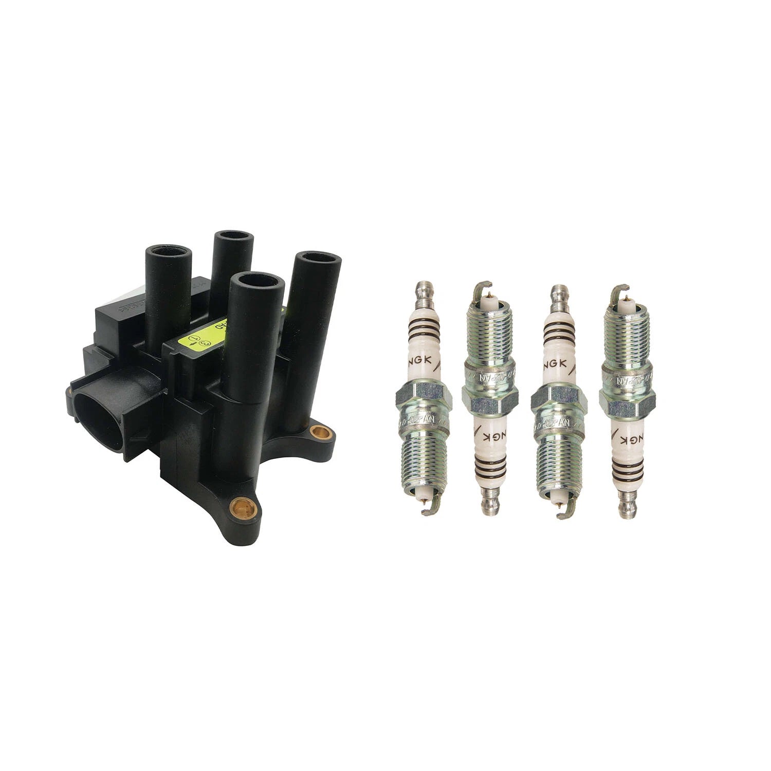 Set of 4 Hitachi Ignition Coils & NGK Iridium IX Spark Plugs for Ranger 2.3 L4 (2010–2011)