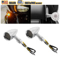 LED Front Amber Blinker Turn Signal Light for Harley Bullet Motorcycle (EV)