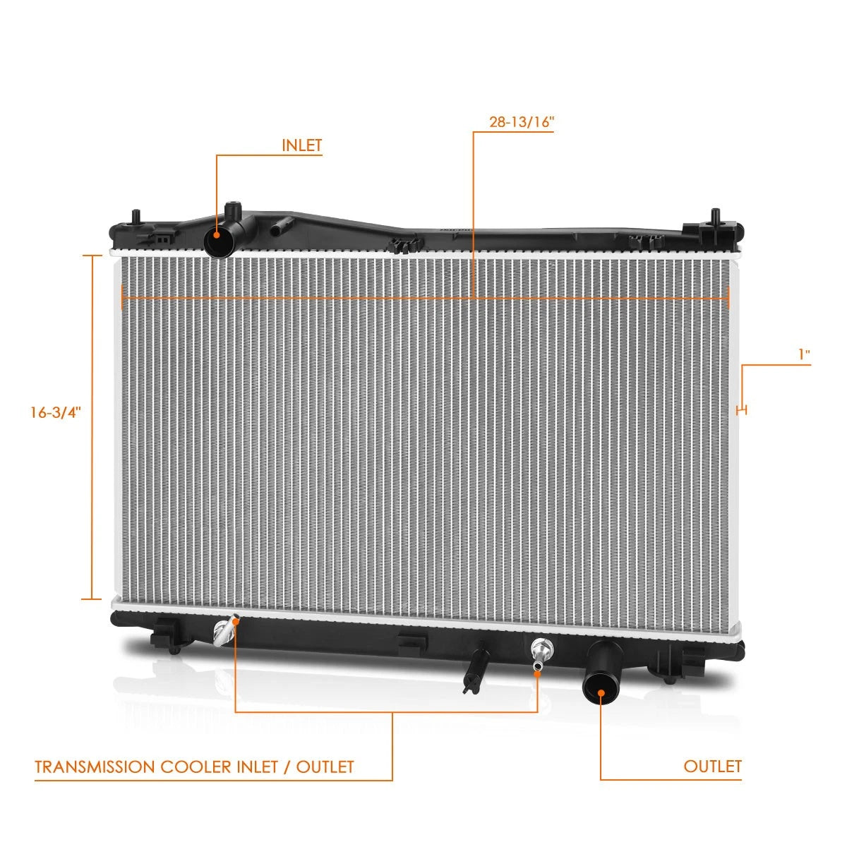 Aluminum Core Cooling Radiator Assembly for Lexus RC F (2015–2020) DPI-13526