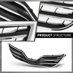 Front Upper Grille for Toyota Camry XLE (2010–2011) Black & Chrome