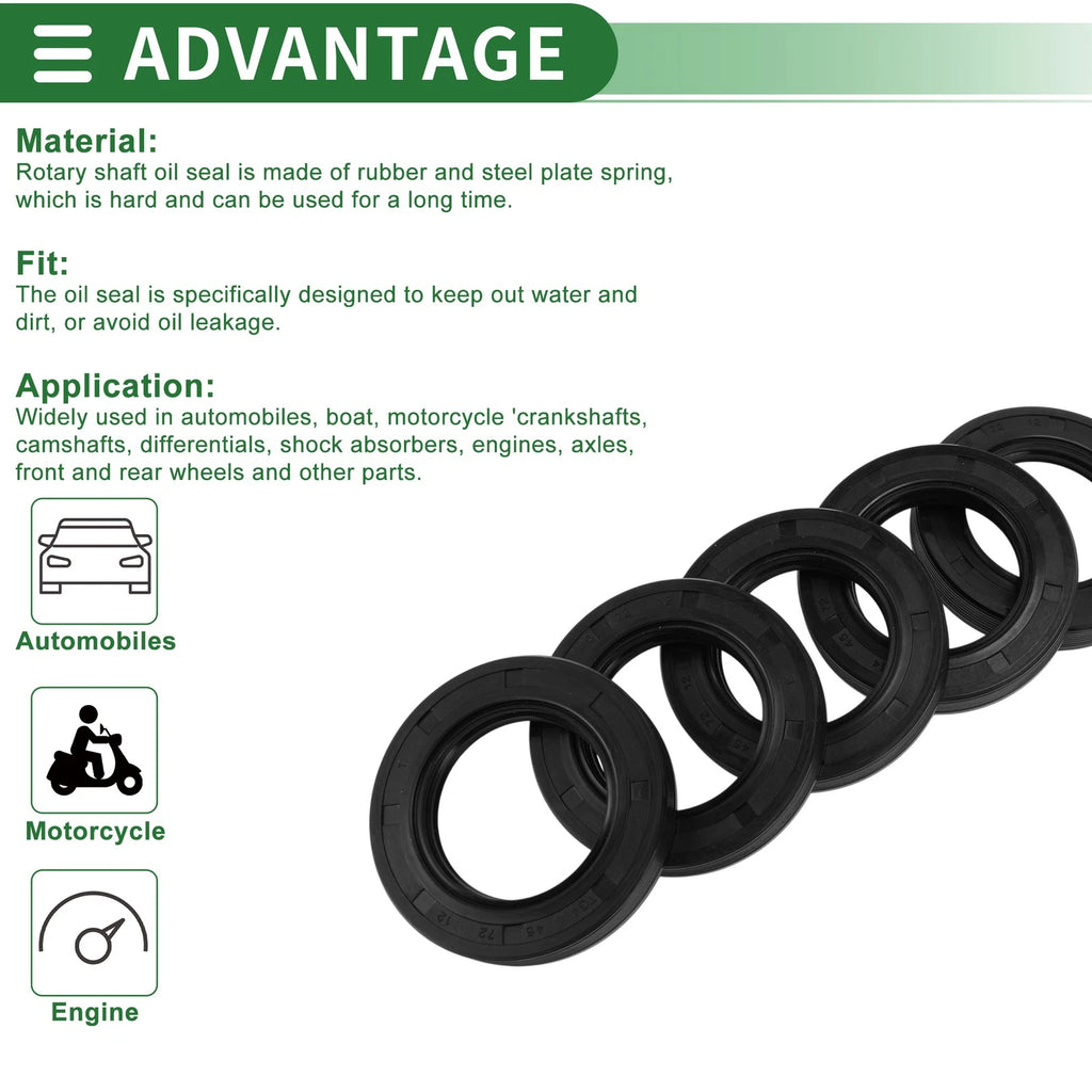 Oil Seal for Rotary Shaft (45x72x12mm) NBR Rubber High Pressure