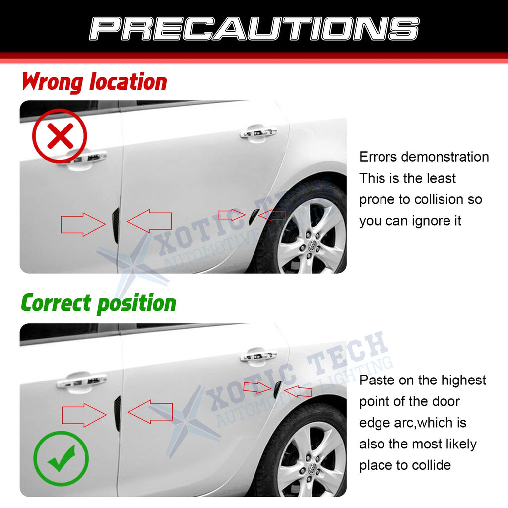 Real Carbon Fiber Side Door Edge Protection Guards for Exact Car (2019-2024)